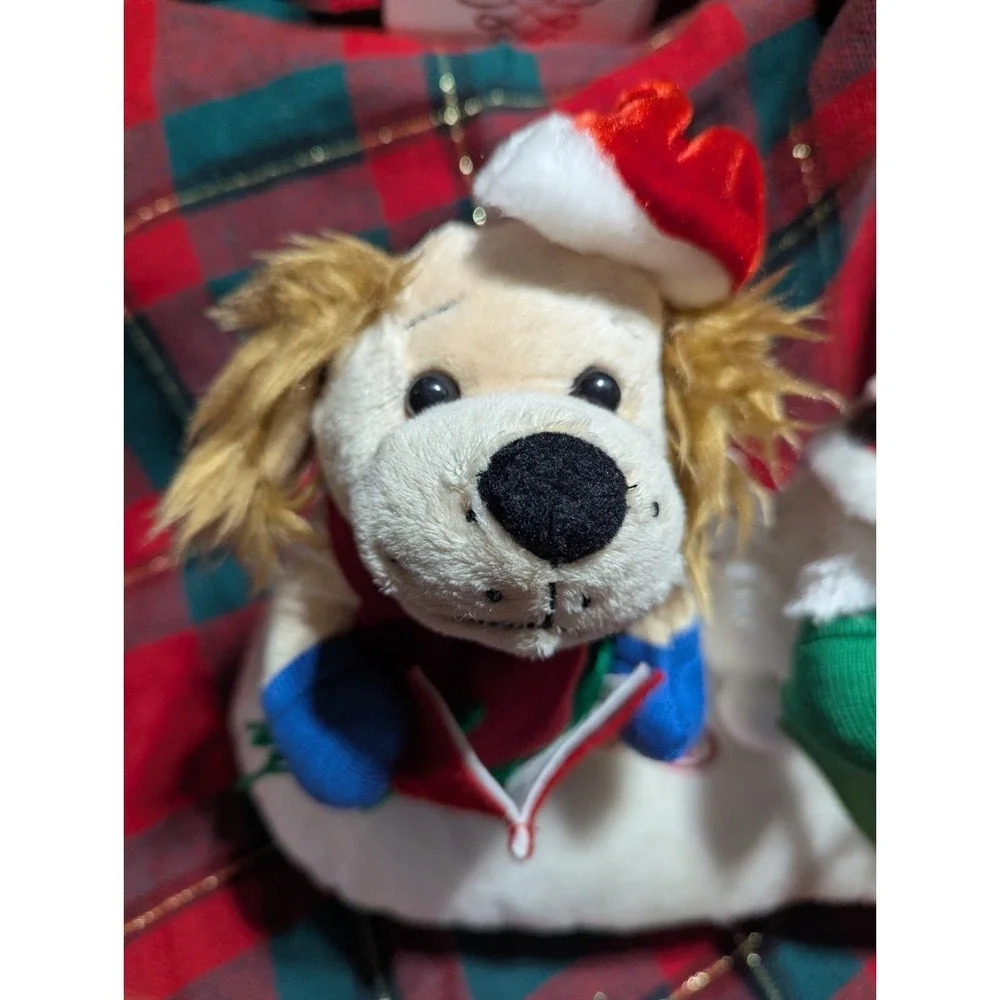 Christmas Singing Snow Pets Animated Musical Plush Dog‎ & Cat